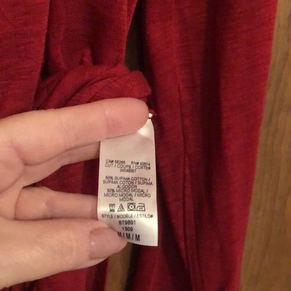 Splendid red cotton-blend tunic NWOT - Picture 4 of 5